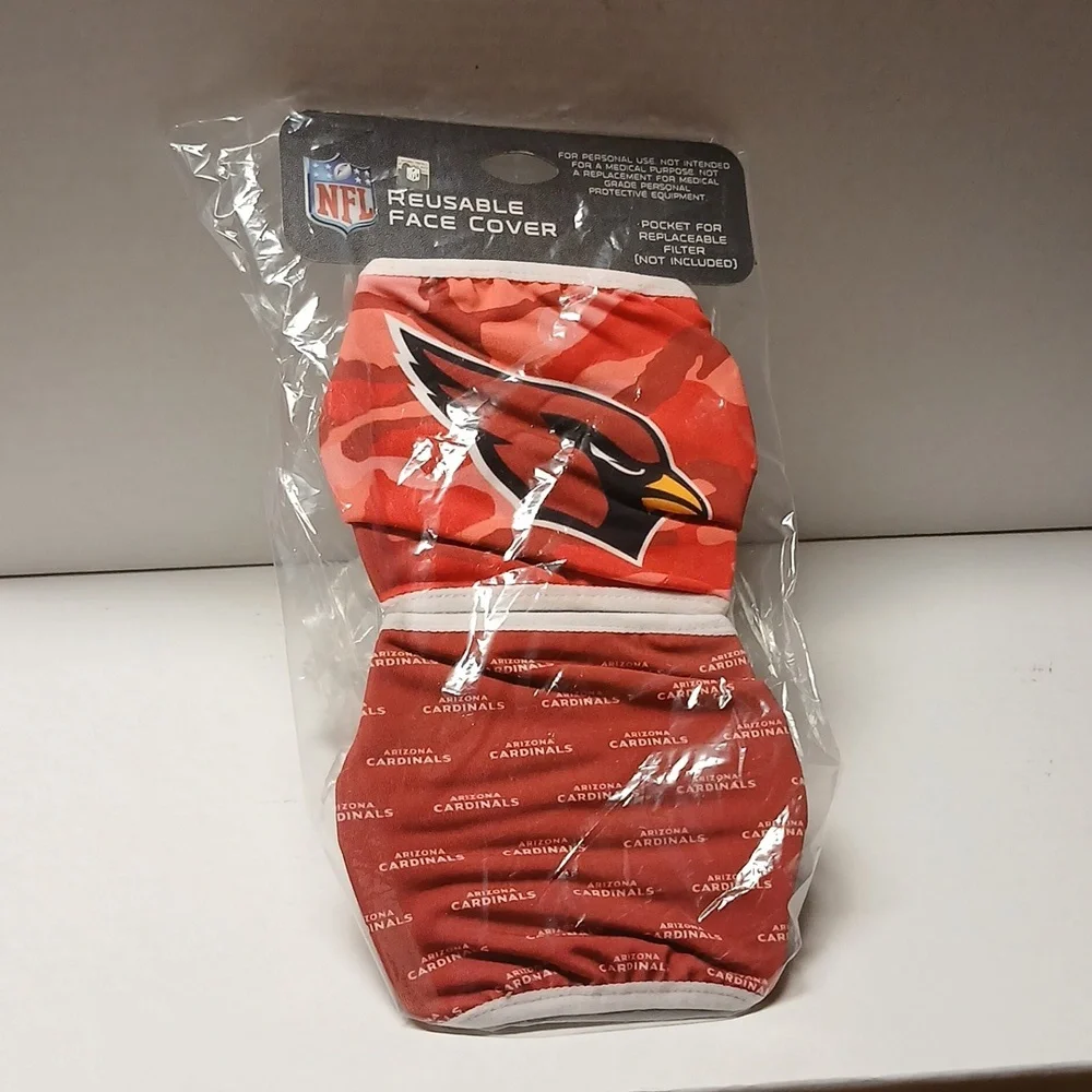 NFL Cardinals Reusable Face Cover 2pack set NWT